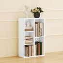 HOMCOM 2-Tier Bookshelf with 5 Open Storage Compartments
