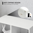 HOMCOM 2-Tier Bookshelf with 5 Open Storage Compartments