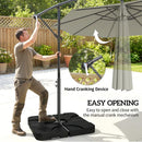 Outsunny 3(m) Banana Parasol Cantilever Umbrella Garden W/ Base Weights