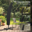 Outsunny 3(m) Banana Parasol Cantilever Umbrella Garden W/ Base Weights
