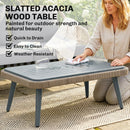 Outsunny 4 Piece Rattan Garden Furniture Set w/ Thick Cushions, Grey