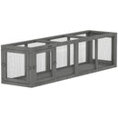 PawHut Outdoor Cat Tunnel, Wooden Extendable Pet Run, For Kitty, Puppy, Grey