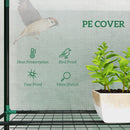 Outsunny 3 Tier Lean-to Mini Greenhouse with PE Cover, Green