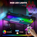 HOMCOM Gaming Desk with Monitor Stand and Sliding Keyboard Tray