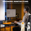 HOMCOM Gaming Desk with Monitor Stand and Sliding Keyboard Tray