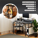 HOMCOM Gaming Desk with Monitor Stand and Sliding Keyboard Tray