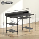 HOMCOM Gaming Desk with Monitor Stand and Sliding Keyboard Tray