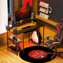 HOMCOM Gaming Desk with Monitor Stand and Sliding Keyboard Tray