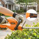 Outsunny 20" Cordless Hedge Trimmer with Dual Action Head, 2000mAh Battery