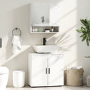 kleankin Bathroom Vanity Unit, Under Sink Cabinet with Shelf, White