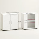 kleankin Bathroom Vanity Unit, Under Sink Cabinet with Shelf, White