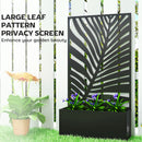 Outsunny Metal Raised Garden Bed with Trellis, Outdoor Elevated Planter Box