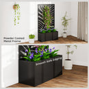 Outsunny Metal Raised Garden Bed with Trellis, Outdoor Elevated Planter Box