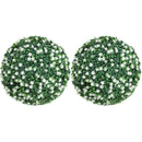 HOMCOM Set Of 2 Artificial Topiary Balls Indoor Outdoor Faux Boxwood Balls