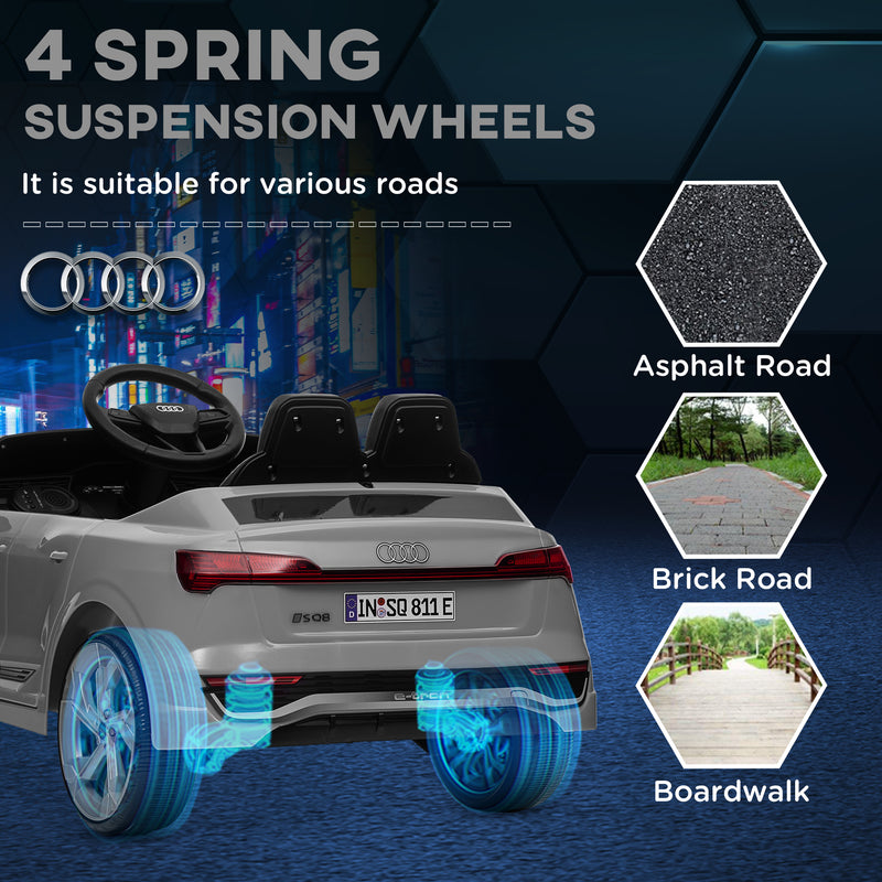 AIYAPLAY Audi Q8 E-tron Sportback Kids Electric Car W/ Remote