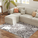 HOMCOM Non-Slip Washable Rug, Chenille Floor Carpet for Living Room,