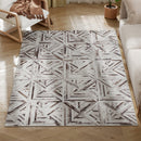 HOMCOM Non-Slip Washable Rug, Chenille Floor Carpet for Living Room,