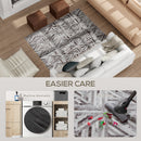 HOMCOM Non-Slip Washable Rug, Chenille Floor Carpet for Living Room,