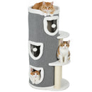 PawHut 101 Cm Cat Tree Cat Condo For Indoor Cats With Sisal Scratching Post