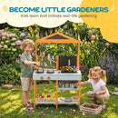 AIYAPLAY Wooden Mud Kitchen For Kids With Removable Sink, Cookware, Shelves