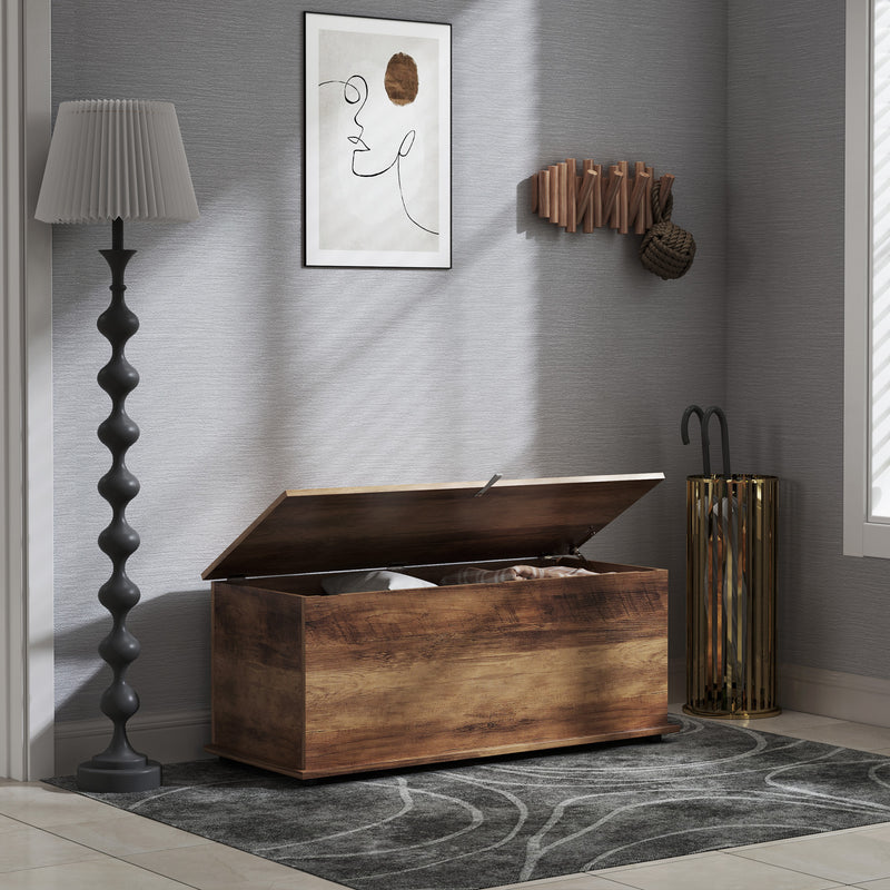 HOMCOM Storage Chest With Lid, 113L Storage Box