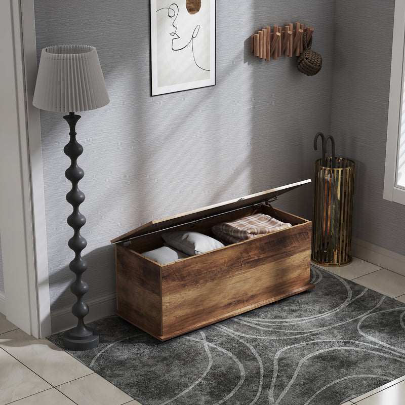 HOMCOM Storage Chest With Lid, 113L Storage Box