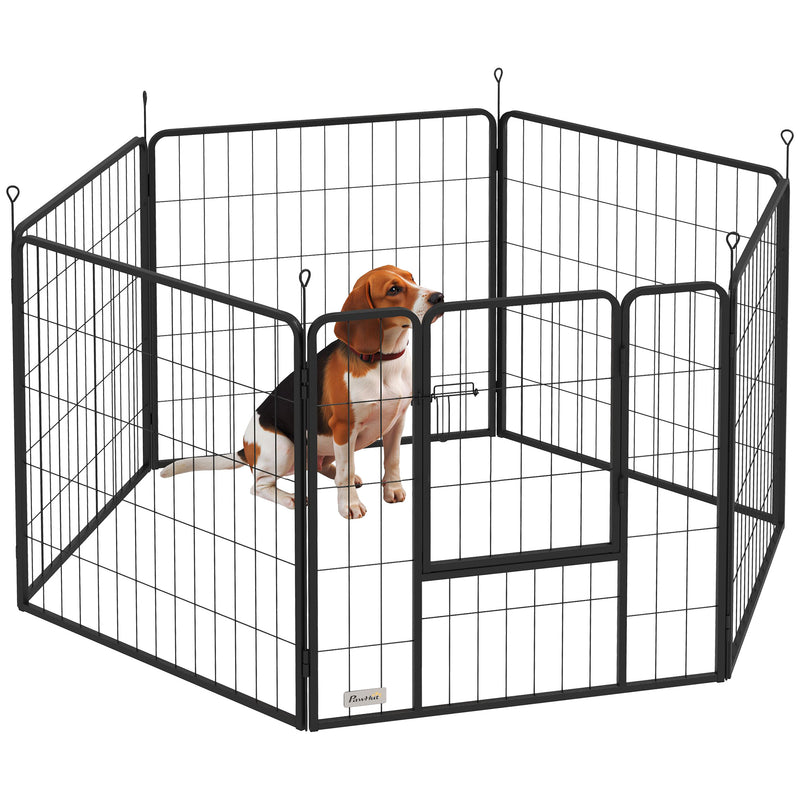 PawHut 2 Piece Dog Pen Expansion Pack For 80cm High Pet Playpen For S M Dogs