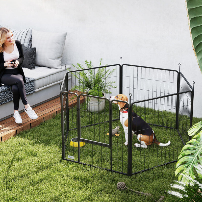 PawHut 2 Piece Dog Pen Expansion Pack For 80cm High Pet Playpen For S M Dogs