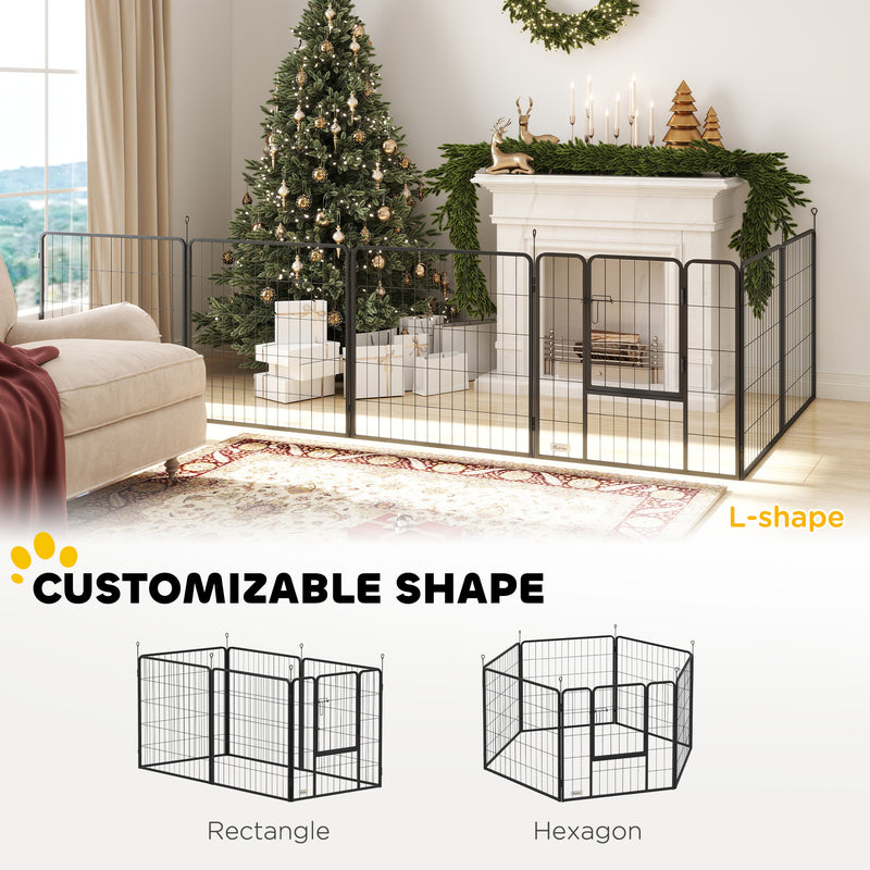 PawHut 2 Piece Dog Pen Expansion Pack For 80cm High Pet Playpen For S M Dogs