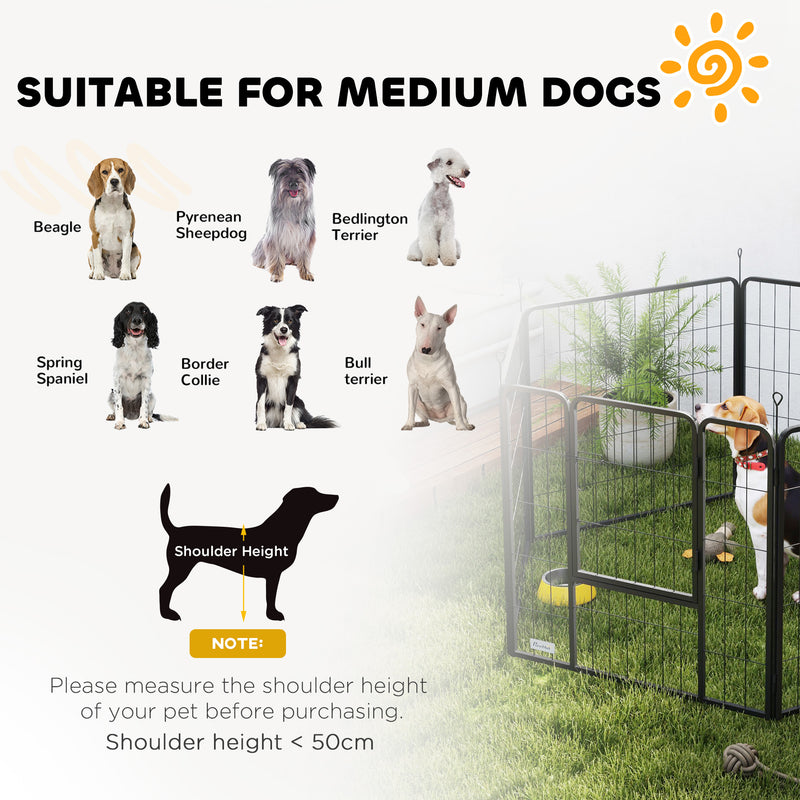 PawHut 2 Piece Dog Pen Expansion Pack For 80cm High Pet Playpen For S M Dogs