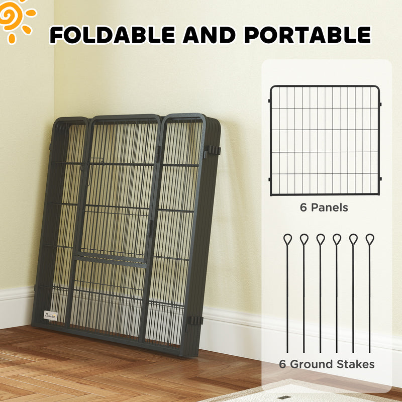 PawHut 2 Piece Dog Pen Expansion Pack For 80cm High Pet Playpen For S M Dogs