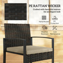 Outsunny Rattan Bistro Set, 3 PCS Garden Furniture with Cushion, Khaki