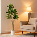 HOMCOM 150cm Artificial Fiddle Leaf Fig Tree, Realistic Fake Plant, Green