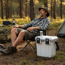 Ultra-Light Injection Molded Cooler 20L Hard Ice Chest With Swing-up Handle And Bottle Opener-White
