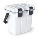 Ultra-Light Injection Molded Cooler 20L Hard Ice Chest With Swing-up Handle And Bottle Opener-White