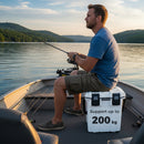 Ultra-Light Injection Molded Cooler 20L Hard Ice Chest With Swing-up Handle And Bottle Opener-White
