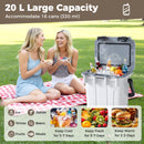 Ultra-Light Injection Molded Cooler 20L Hard Ice Chest With Swing-up Handle And Bottle Opener-White