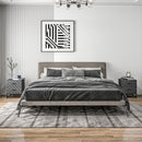 HOMCOM Bedside Table Set of 2, Nightstand with 2 Drawers, Steel Legs