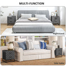 HOMCOM Bedside Table Set of 2, Nightstand with 2 Drawers, Steel Legs