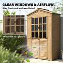 Outsunny Outdoor Storage Cabinet Waterproof Light Brown