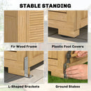 Outsunny Outdoor Storage Cabinet Waterproof Light Brown