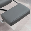 HOMCOM Executive Office Chair PU Leather Swivel Chair With Footrest Grey