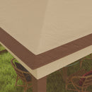 Outsunny Garden Folding Tent Heavy Duty Pop Up Gazebo for Party Khaki