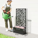 Outsunny Metal Raised Garden Bed with Trellis, Outdoor Elevated Planter Box