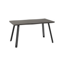 QUEBEC WAVE EDGE DINING TABLE - BLACK WOOD GRAIN