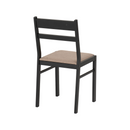 RADLEY 1+4 DINING SET - BLACK/OAK EFFECT/OAT FABRIC