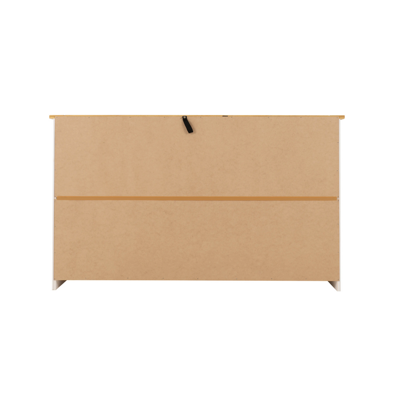 PANAMA 3 DOOR 3 DRAWER SIDEBOARD - WHITE/NATURAL WAX