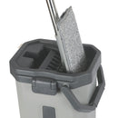 Lewis's Flat Mop with Bucket - Light Grey
