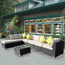 Outsunny Rattan Sofa Set 8 Piece - Black