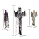 HOMCOM Set of 3 Hanging Skeleton, Flying Ghost Halloween Decorations